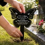 Butterfly Garden Stake Memorial Remembrance Plaque Grave Decor Butterfly Garden Stake Memorial Remembrance Plaque Grave Decor