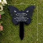 Butterfly Garden Stake Memorial Remembrance Plaque Grave Decor Butterfly Garden Stake Memorial Remembrance Plaque Grave Decor