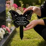 Butterfly Garden Stake Memorial Remembrance Plaque Grave Decor Butterfly Garden Stake Memorial Remembrance Plaque Grave Decor