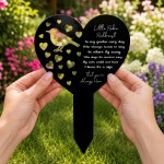 Robin Memorial Garden Stake with Poem Heart Graveside Plaque