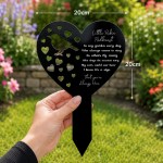 Robin Memorial Garden Stake with Poem Heart Graveside Plaque