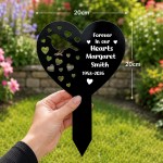 Personalised Robin Memorial Garden Stake Custom Heart Graveside