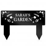 Personalised Garden Sign Custom Black Acrylic Garden Stake Personalised Garden Sign Custom Black Acrylic Garden Stake