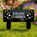 Personalised Garden Sign Custom Black Acrylic Garden Stake Personalised Garden Sign Custom Black Acrylic Garden Stake