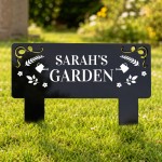 Personalised Garden Sign Custom Black Acrylic Garden Stake Personalised Garden Sign Custom Black Acrylic Garden Stake