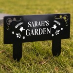 Personalised Garden Sign Custom Black Acrylic Garden Stake Personalised Garden Sign Custom Black Acrylic Garden Stake