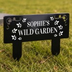 Personalised Wild Garden Sign Custom Black Acrylic Garden Stake Personalised Wild Garden Sign Custom Black Acrylic Garden Stake