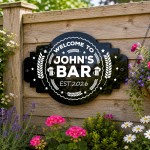 Personalised Pub Home Bar Sign 300x200mm Custom Black Acrylic Personalised Pub Home Bar Sign 300x200mm Custom Black Acrylic