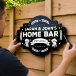 Personalised Shed Sign Garden Pub Home Bar Sign With Names