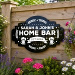 Personalised Shed Sign Garden Pub Home Bar Sign With Names