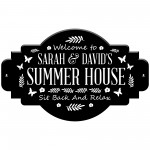 Summer House Welcome Sign Custom Garden Shed Plaque 50x30cm