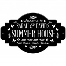 Summer House Welcome Sign Custom Garden Shed Plaque 50x30cm