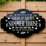 Summer House Welcome Sign Custom Garden Shed Plaque 50x30cm