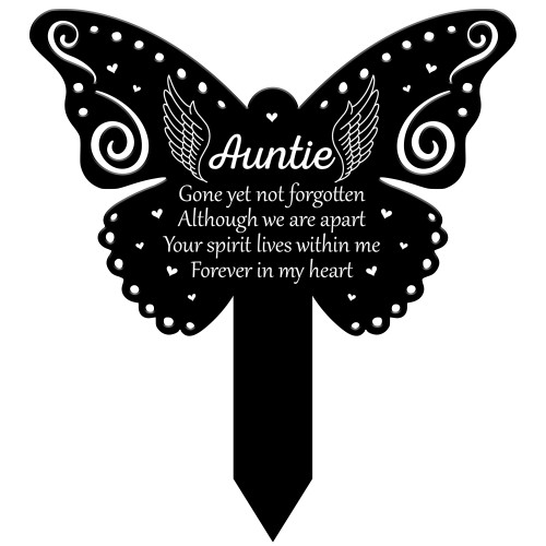 Auntie Garden Stake Memorial Remembrance Plaque Cemetery Grave Auntie Garden Stake Memorial Remembrance Plaque Cemetery Grave