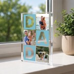 Personalised Dad Photo Block Acrylic Block with 3 Photos 15x10cm Personalised Dad Photo Block Acrylic Block with 3 Photos 15x10cm
