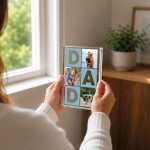 Personalised Dad Photo Block Acrylic Block with 3 Photos 15x10cm Personalised Dad Photo Block Acrylic Block with 3 Photos 15x10cm