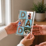 Personalised Dad Photo Block Acrylic Block with 3 Photos 15x10cm Personalised Dad Photo Block Acrylic Block with 3 Photos 15x10cm
