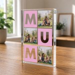 Personalised Mum Photo Block Acrylic Block with 3 Photos 15x10cm