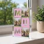 Personalised Mum Photo Block Acrylic Block with 3 Photos 15x10cm