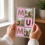 Personalised Mum Photo Block Acrylic Block with 3 Photos 15x10cm