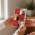 Personalised Gift For Anniversary Photo Collage Block I Love You