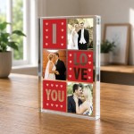 Personalised Gift For Anniversary Acrylic Picture Block Personalised Gift For Anniversary Acrylic Picture Block