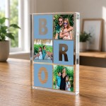 Personalised Brother Gift Acrylic Block with 3 Photos Birthday Personalised Brother Gift Acrylic Block with 3 Photos Birthday