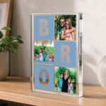 Personalised Brother Gift Acrylic Block with 3 Photos Birthday Personalised Brother Gift Acrylic Block with 3 Photos Birthday
