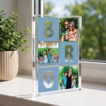 Personalised Brother Gift Acrylic Block with 3 Photos Birthday Personalised Brother Gift Acrylic Block with 3 Photos Birthday