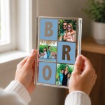 Personalised Brother Gift Acrylic Block with 3 Photos Birthday Personalised Brother Gift Acrylic Block with 3 Photos Birthday