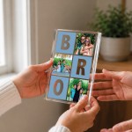 Personalised Brother Gift Acrylic Block with 3 Photos Birthday Personalised Brother Gift Acrylic Block with 3 Photos Birthday