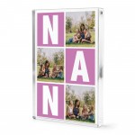 Personalised Nan Gift Custom Acrylic Photo Block with 3 Photos Personalised Nan Gift Custom Acrylic Photo Block with 3 Photos