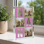 Personalised Nan Gift Custom Acrylic Photo Block with 3 Photos Personalised Nan Gift Custom Acrylic Photo Block with 3 Photos