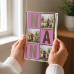 Personalised Nan Gift Custom Acrylic Photo Block with 3 Photos Personalised Nan Gift Custom Acrylic Photo Block with 3 Photos