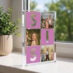 Personalised Sister Gift Acrylic Photo Block with 3 Photos Personalised Sister Gift Acrylic Photo Block with 3 Photos