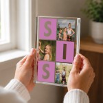 Personalised Sister Gift Acrylic Photo Block with 3 Photos Personalised Sister Gift Acrylic Photo Block with 3 Photos