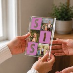 Personalised Sister Gift Acrylic Photo Block with 3 Photos Personalised Sister Gift Acrylic Photo Block with 3 Photos