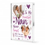 Nan Gifts from Grandson Granddaughter Custom Photo Block