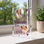 Personalised Nanny Gift Acrylic Photo Block with 2 Photos Personalised Nanny Gift Acrylic Photo Block with 2 Photos