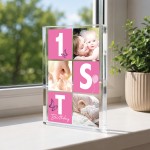 Personalised Baby Girl 1st Birthday Gift Acrylic Photo Block Personalised Baby Girl 1st Birthday Gift Acrylic Photo Block