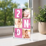 Personalised Baby Girl 2nd Birthday Gift Acrylic Photo Block Personalised Baby Girl 2nd Birthday Gift Acrylic Photo Block