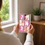 Personalised Baby Girl 2nd Birthday Gift Acrylic Photo Block Personalised Baby Girl 2nd Birthday Gift Acrylic Photo Block