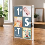Personalised Baby Boy 1st Birthday Gift Acrylic Photo Block Personalised Baby Boy 1st Birthday Gift Acrylic Photo Block