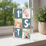 Personalised Baby Boy 1st Birthday Gift Acrylic Photo Block Personalised Baby Boy 1st Birthday Gift Acrylic Photo Block