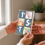 Personalised Baby Boy 1st Birthday Gift Acrylic Photo Block Personalised Baby Boy 1st Birthday Gift Acrylic Photo Block
