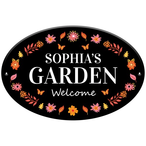Personalised Garden Welcome Sign Summer House Shed 30x20cm