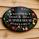 Personalised Summer House Welcome Sign 30x20cm Floral Personalised Summer House Welcome Sign 30x20cm Floral
