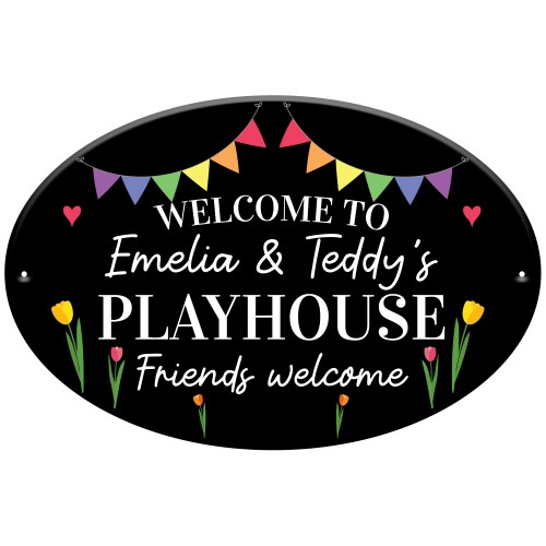 Personalised Fun Playhouse Sign Garden Den Playroom Acrylic Sign Personalised Fun Playhouse Sign Garden Den Playroom Acrylic Sign