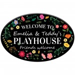 Personalised Playhouse Sign Garden Den Playroom Acrylic Sign
