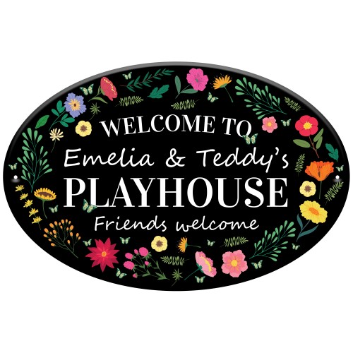 Personalised Playhouse Sign Garden Den Playroom Acrylic Sign